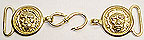 Officers Sword Waistbelt buckle with lion head frame