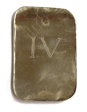 4th Foot Cartridge Belt Plate